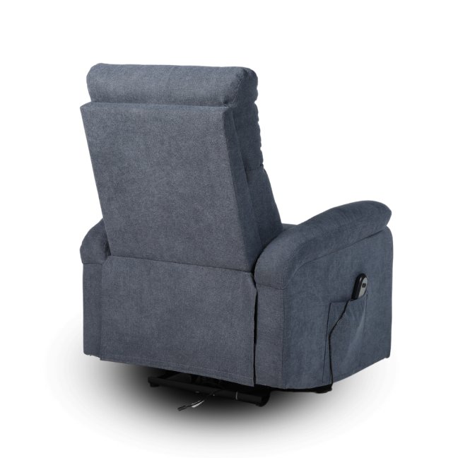 TV křeslo ALVI s elektrickým polohováním — látka, šedá, nosnost 130 kg