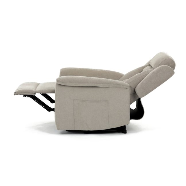 TV křeslo SARGON s elektrickým polohováním — 2 motory, látka, béžová