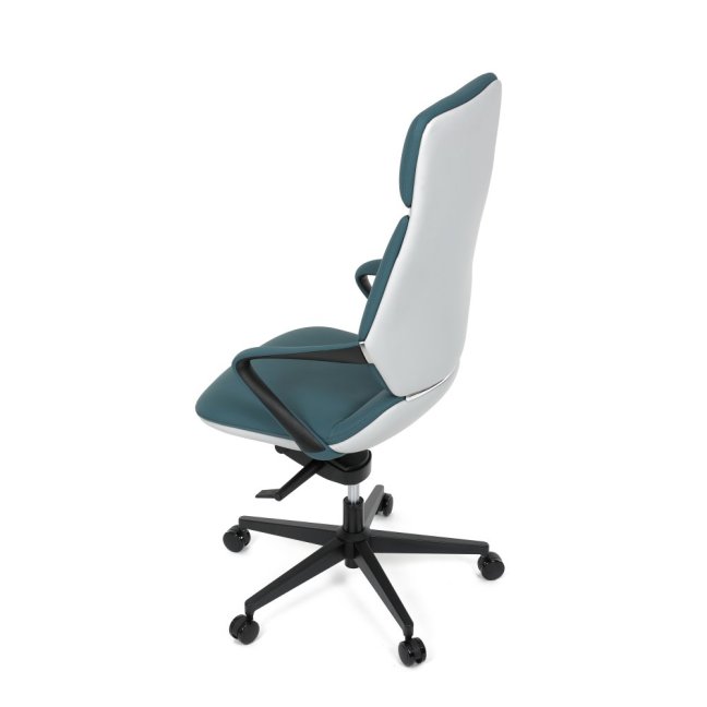 Kancelářské křeslo ZOTTO — ekokůže, tyrkysová