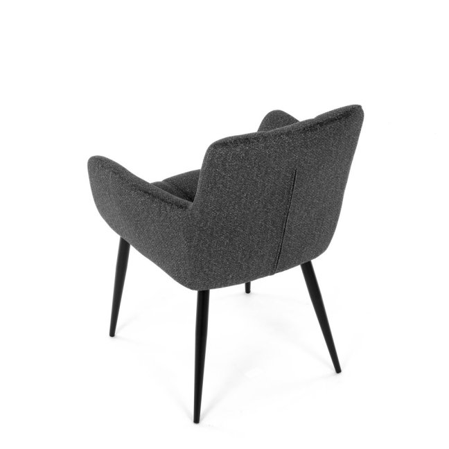 Jídelní křeslo LYON — kov, látka, více barev - Barevné varianty jídelního křesla LYON: Tmavě šedá