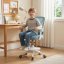 Dětská otočná židle Neoseat JUNI 010 s podnoží — látka, modrá