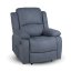 Relaxační polohovací TV křeslo DUVAL — látka, šedá, nosnost 130 kg