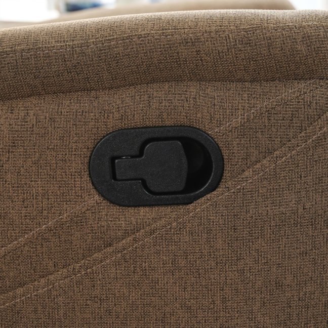 Relaxační polohovací TV křeslo ASTER — látka, hnědá