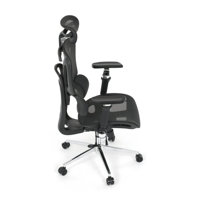 Kancelářská ergonomická židle PORTE II — síťovina, černá