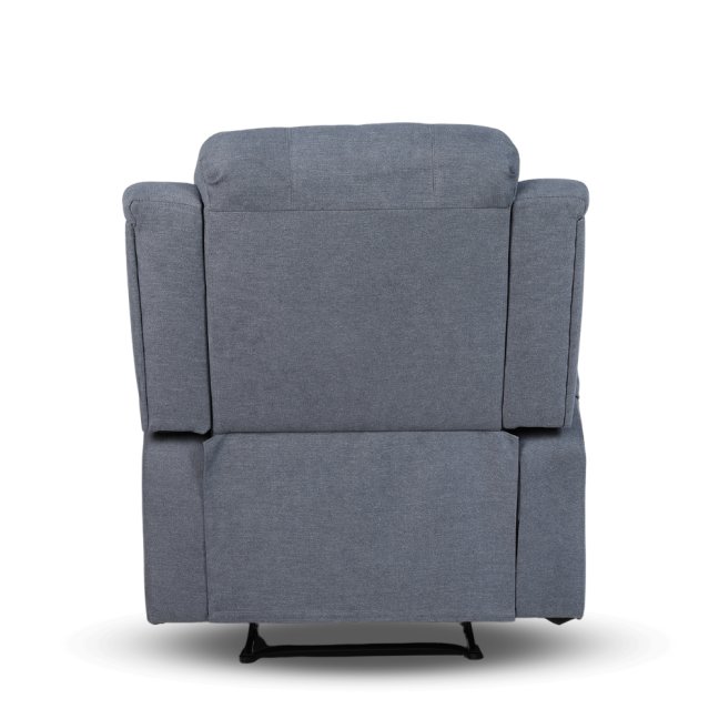 Relaxační polohovací TV křeslo DUVAL — látka, šedá, nosnost 130 kg