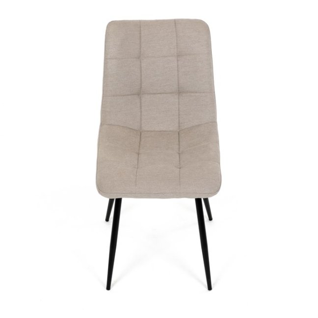 Jídelní židle DAEMON — kov, látka, černá / cappuccino