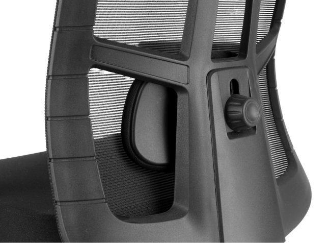 Kancelářská ergonomická židle Neoseat SPINO — látka, černá, nosnost 150 kg