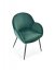 Jídelní křeslo ORON — kov, samet, černá / zelená
