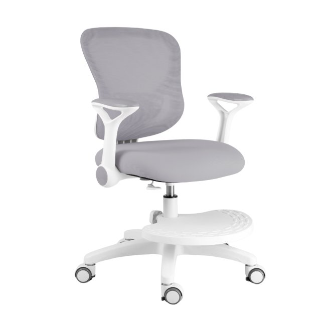 Dětská rostoucí židle Neoseat JUNI 007 — látka, pratelný potah, šedá (rozbaleno)