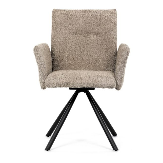 Jídelní otočné křeslo MANKA — kov, látka, více barev - Barevné varianty jídelního křesla MANKA: Šedá