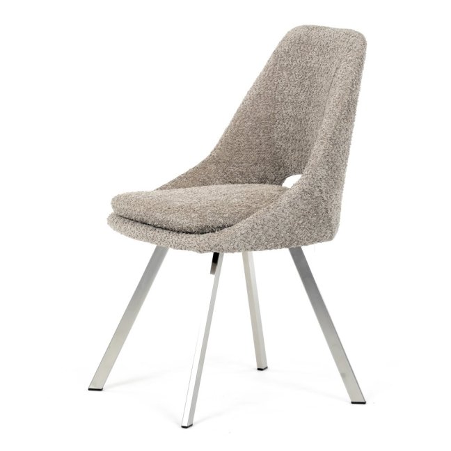 Jídelní židle TALISE — kov, látka, stříbrná / více barev