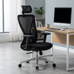 Kancelářská ergonomická židle Neoseat NICOLE — černá, nosnost 150 kg