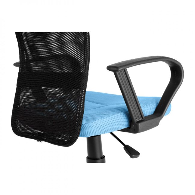 Dětská židle Neoseat MONKEY s podnoží — látka, černá / světle modrá