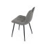 Jídelní židle KLAUDIUS — kov, látka, černá / šedá, nosnost 150 kg