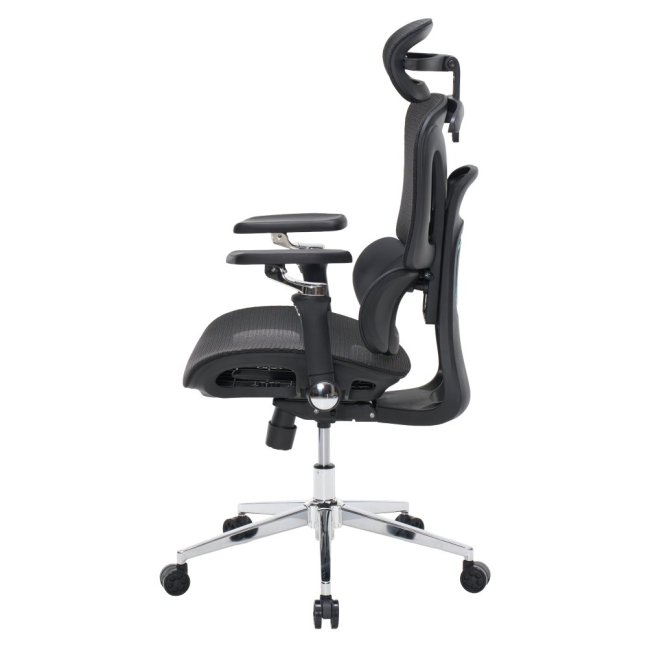 Kancelářská ergonomická židle PORTE II — síťovina, černá