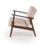 Křeslo MILANO — masiv, látka, ořech / béžová