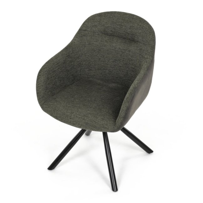 Jídelní otočné křeslo HILARY — kov, látka, šedá / více barev - Barevné varianty jídelního křesla HILARY: Šedá