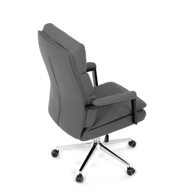 Kancelářské křeslo DARGO — ekokůže, tmavě šedá