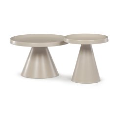 Set 2 konferenčních stolků NOEL III — kov, béžová