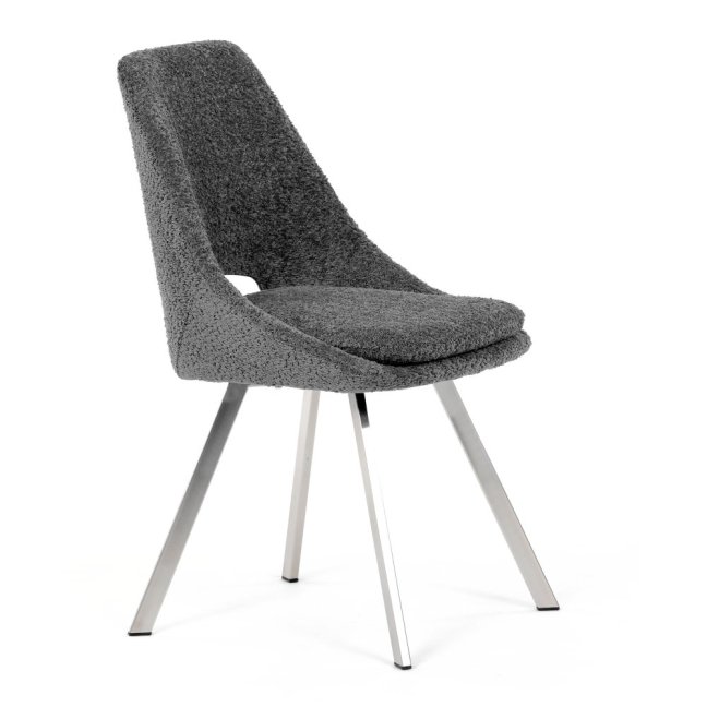 Jídelní židle TALISE — kov, látka, stříbrná / více barev