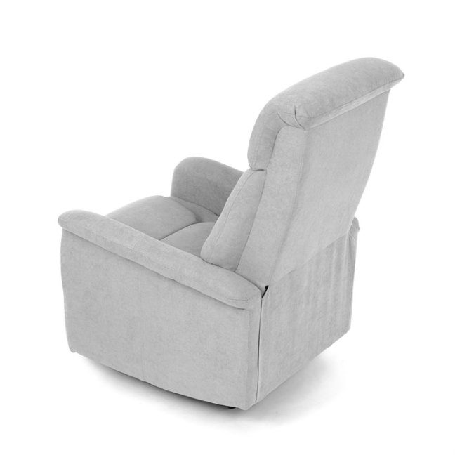 TV křeslo HUGO s elektrickým polohováním — látka, šedá