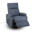 TV křeslo ALVI s elektrickým polohováním — látka, šedá, nosnost 130 kg