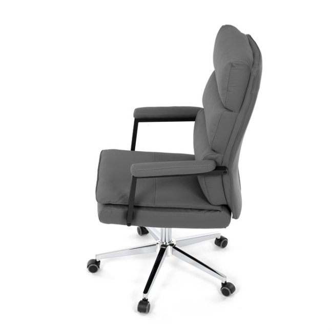 Kancelářské křeslo DARGO — ekokůže, tmavě šedá