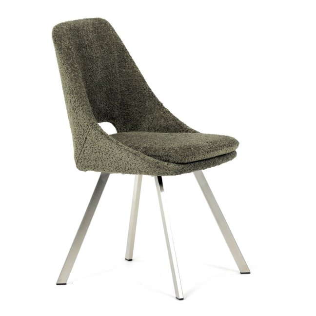 Jídelní židle TALISE — kov, látka, stříbrná / více barev