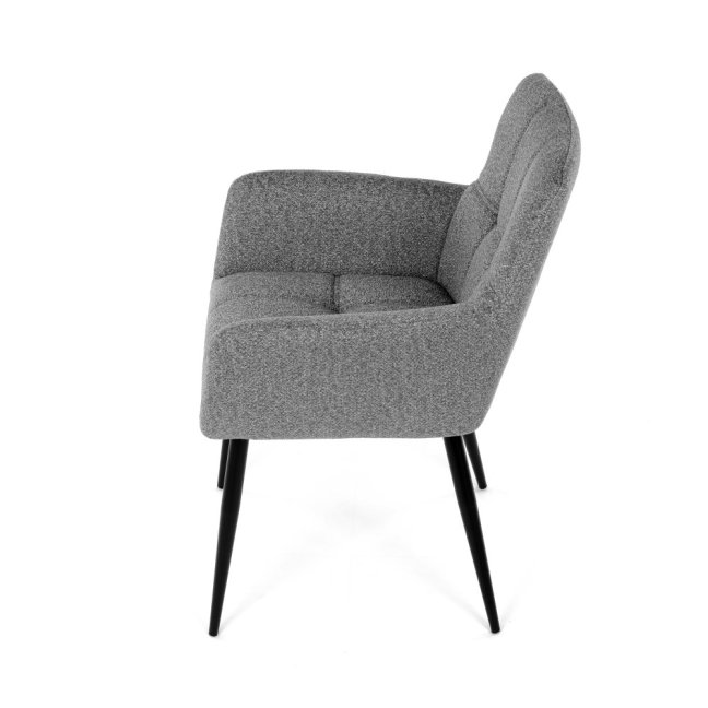 Jídelní křeslo LYON — kov, látka, více barev - Barevné varianty jídelního křesla LYON: Tmavě šedá