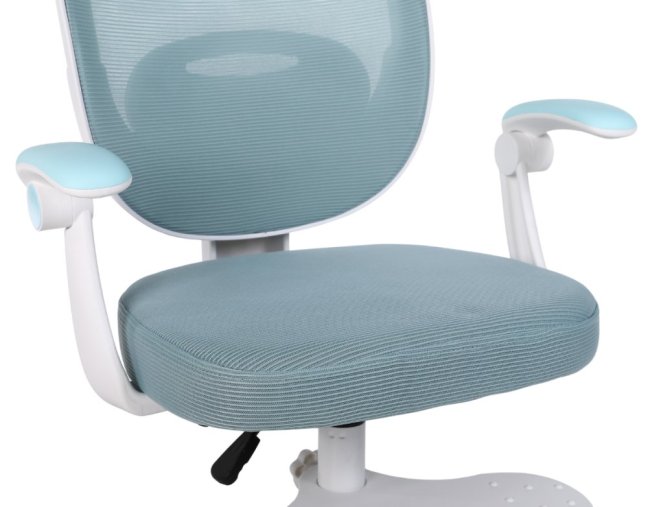 Dětská otočná židle Neoseat JUNI 008 s podnoží — látka, modrá