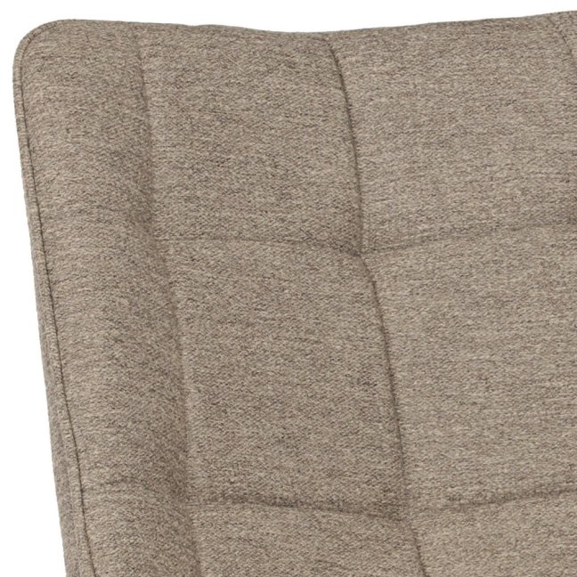 Jídelní židle NAGAO — kov, látka, černá / krémová