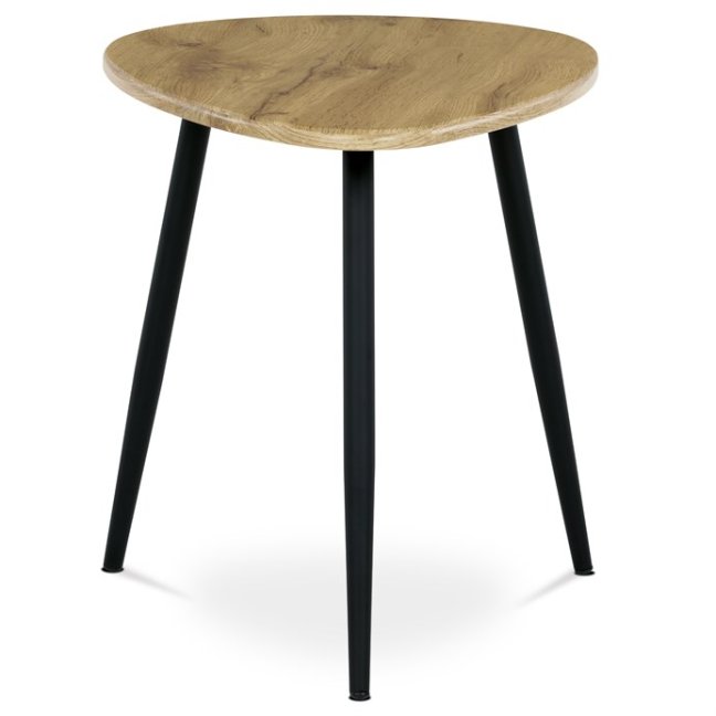 Konferenční stůl MONET — kov, MDF, černá / divoký dub