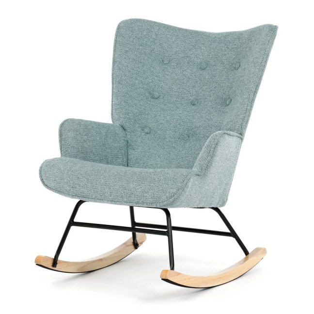 Houpací křeslo FABIAN — látka, modrá