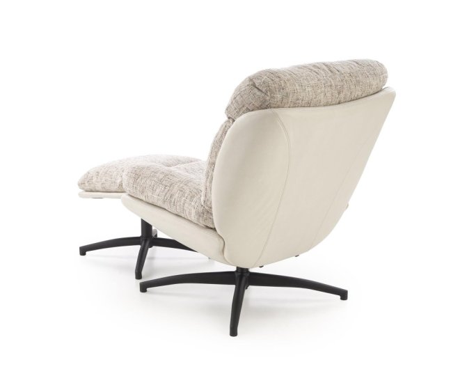 Relaxační křeslo KRONOS — kov, látka, béžová