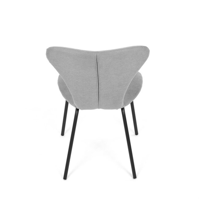 Jídelní židle JULES — kov, látka, více barev - Barevné varianty jídelní židle JULES: Světle šedá