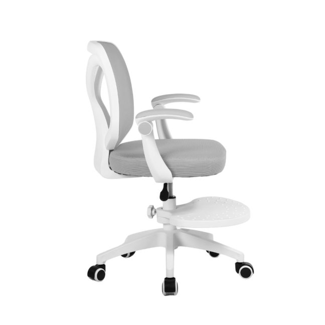 Dětská otočná židle Neoseat JUNI 010 s podnoží — látka, šedá