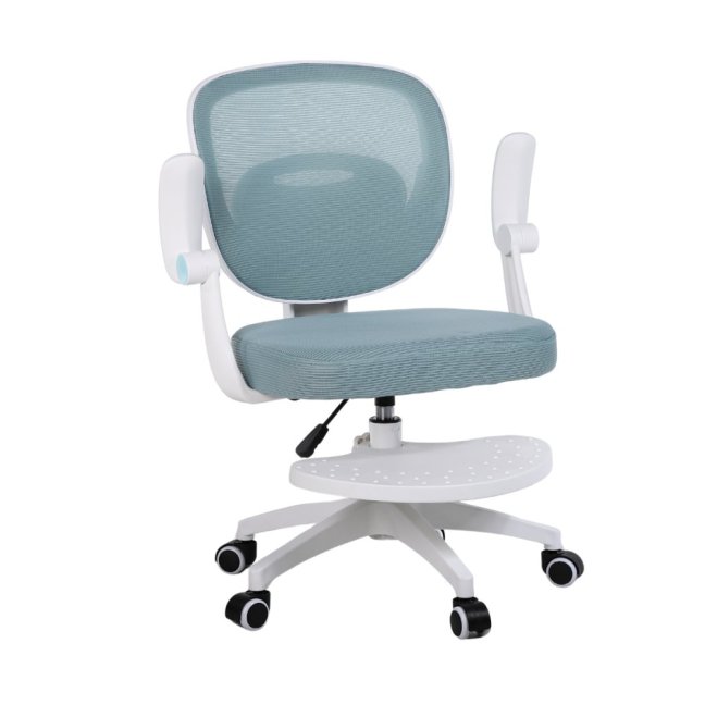 Dětská otočná židle Neoseat JUNI 008 s podnoží — látka, modrá