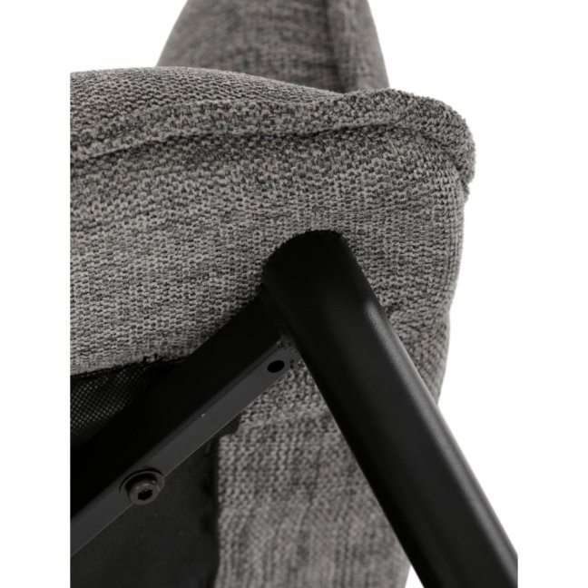 Jídelní křeslo KONIG — látka, šedá