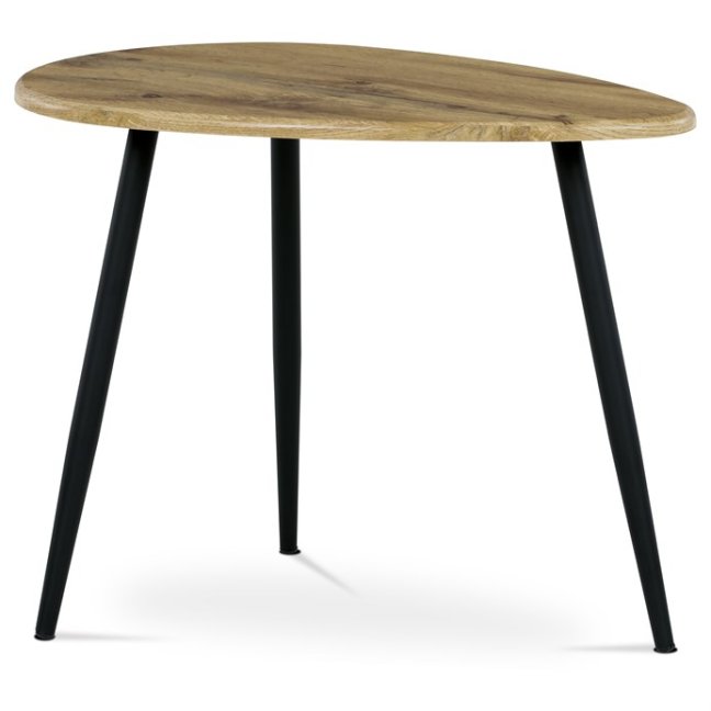 Konferenční stůl MONET — kov, MDF, černá / divoký dub