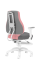 Dětská rostoucí židle Neoseat KINDER WHITE PLUS — látka, šedá / světle růžová