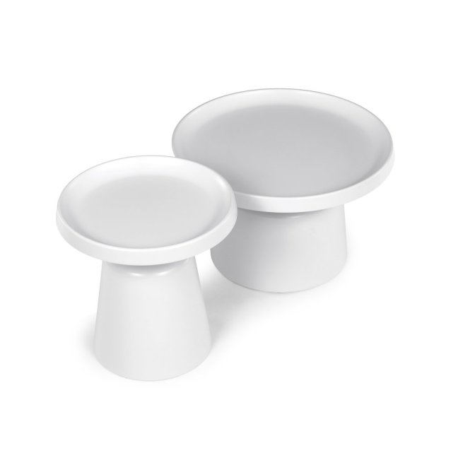 Set 2 konferenčních stolků NOEL IV — kov, bílá