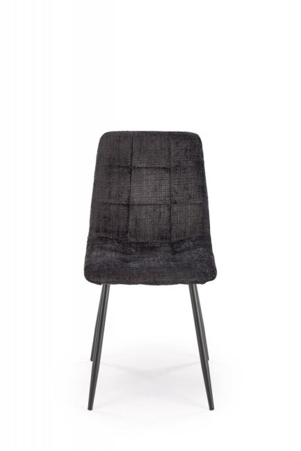 Jídelní židle MARTA — kov, látka, černá