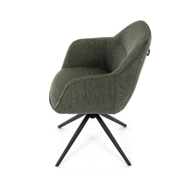 Jídelní otočná židle SCARA — kov, látka, více barev