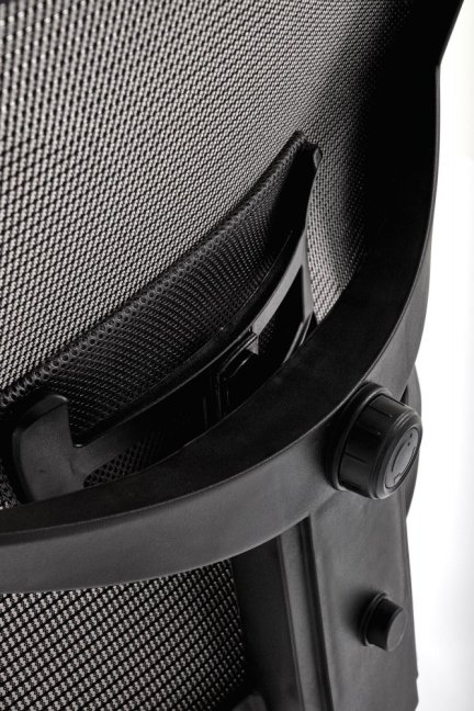 Kancelářská ergonomická židle ADMIRAL — síť / látka, černá