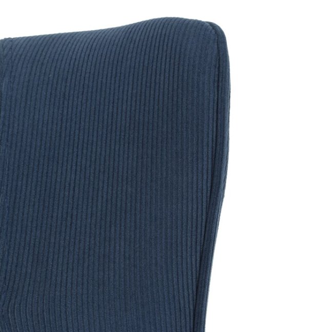 Relaxační křeslo ušák LUCIAN — masiv, manšestr, přírodní / modrá
