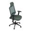 Kancelářská ergonomická židle SENA — látka, černá / zelená