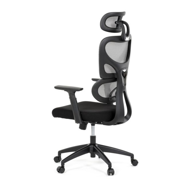 Kancelářská ergonomická židle GRANT — síť, látka, černá / šedá