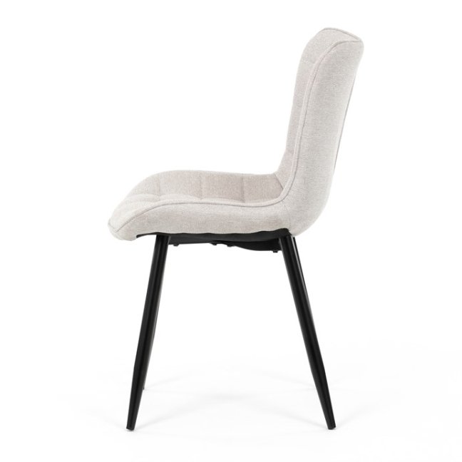 Jídelní židle PAELA — kov, látka, více barev - Barevné varianty jídelní židle PAELA: Světle šedá