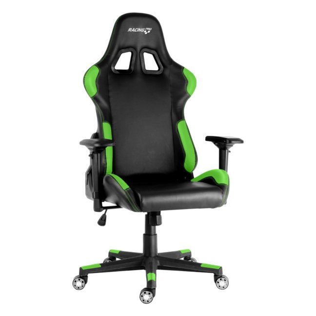 Herní židle Racing Pro ZK-012 — ekokůže, černá / zelená