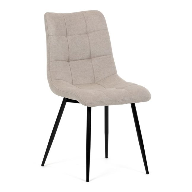 Jídelní židle DAEMON — kov, látka, černá / cappuccino